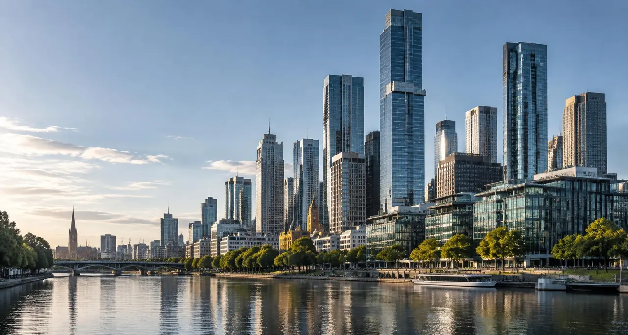 Melbourne’s riverside business district